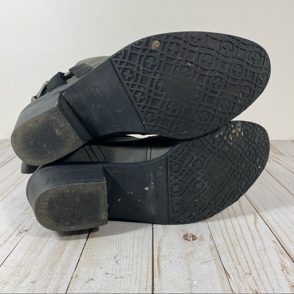 SL by Sacha London Nubuck Leather Grey Moto Ankle Boots 9 - Picture 4 of 11